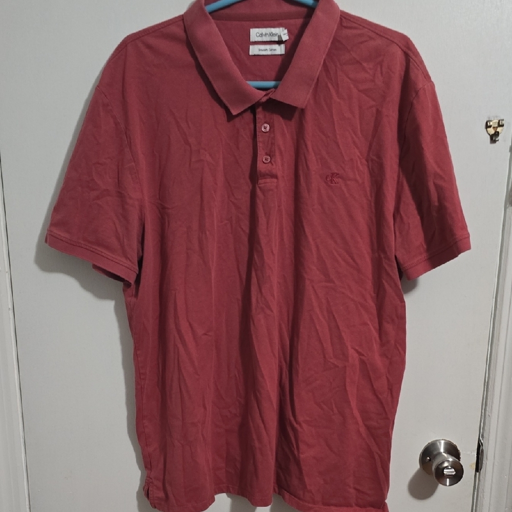 Calvin Klein Red/Pink Polo Shirt Classic